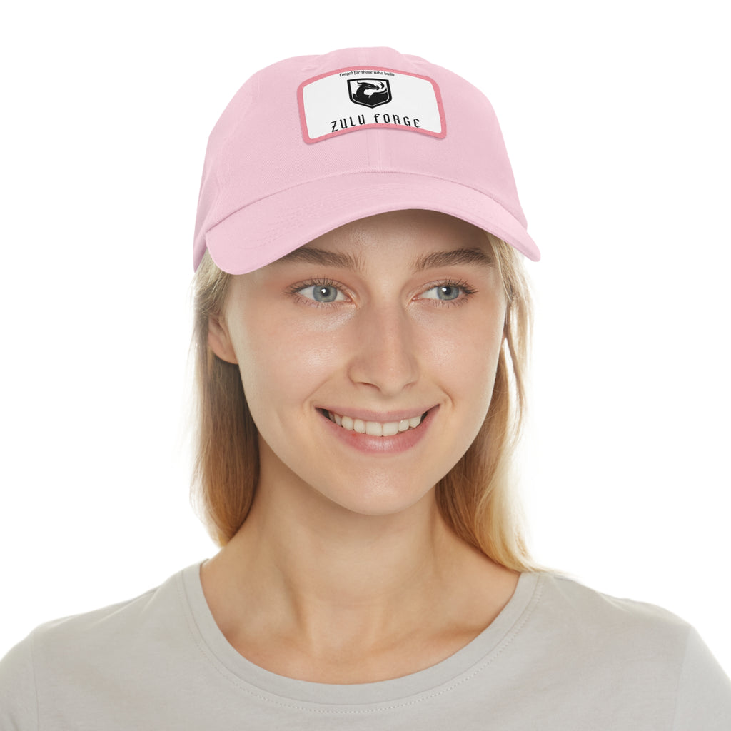 Zulu Forge Leather Patch Dad Hat — Vintage Logo Baseball Cap