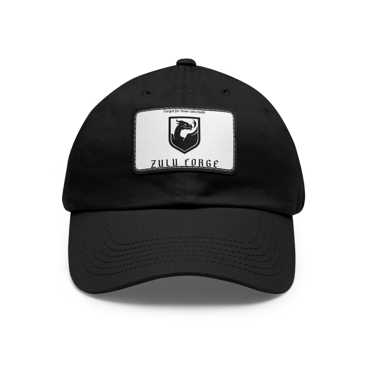 Zulu Forge Leather Patch Dad Hat — Vintage Logo Baseball Cap
