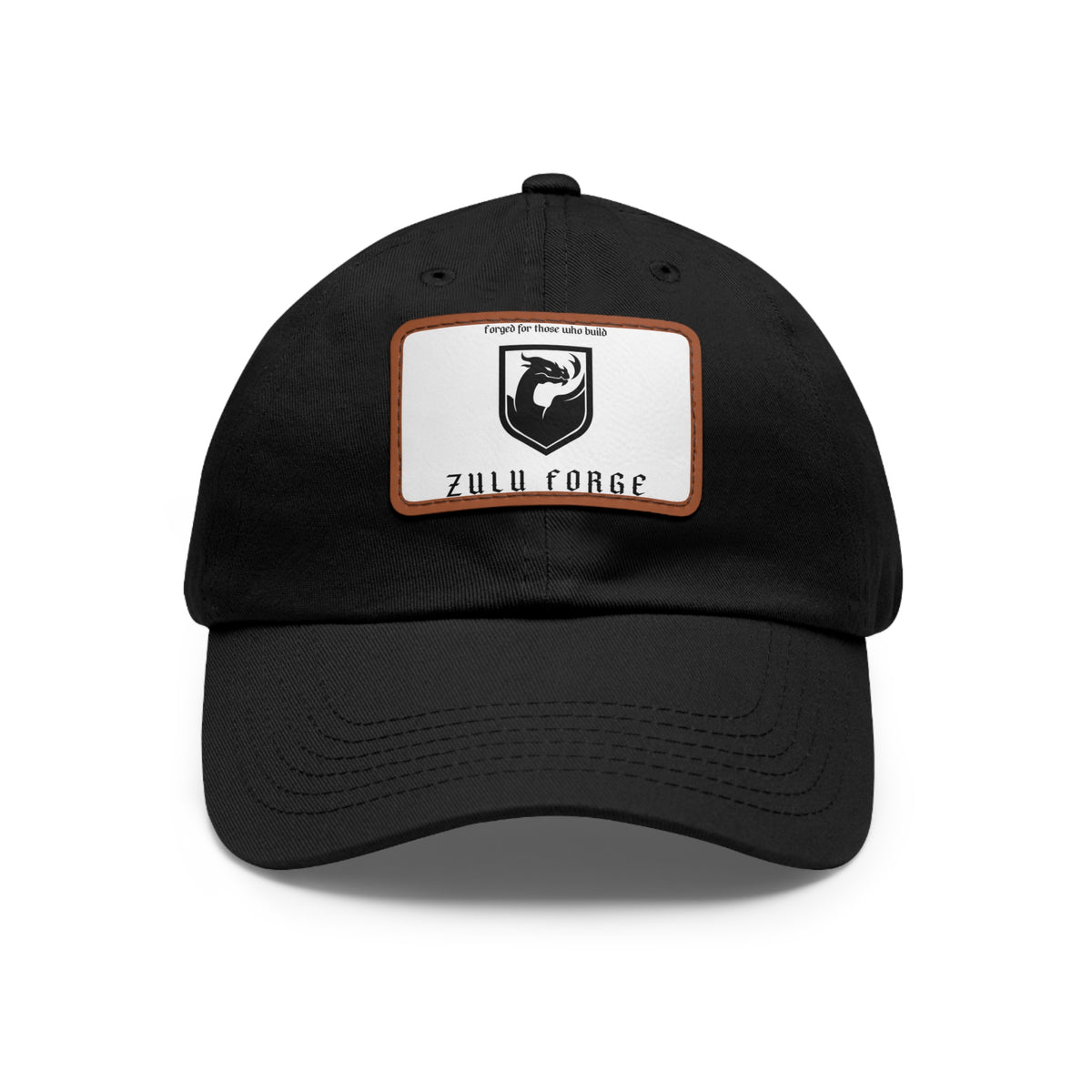 Zulu Forge Leather Patch Dad Hat — Vintage Logo Baseball Cap