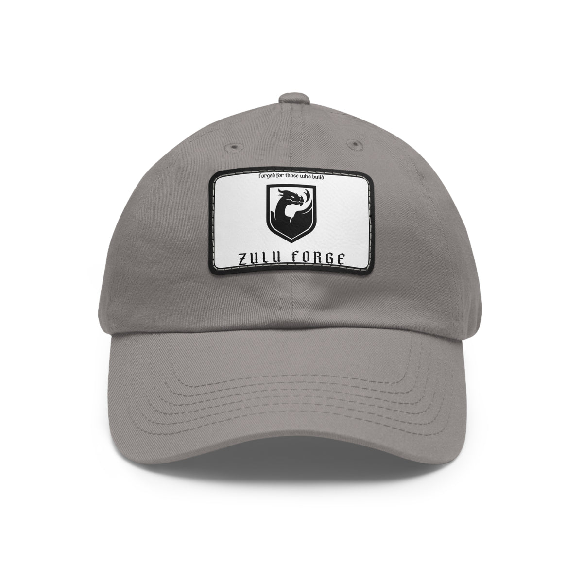 Zulu Forge Leather Patch Dad Hat — Vintage Logo Baseball Cap