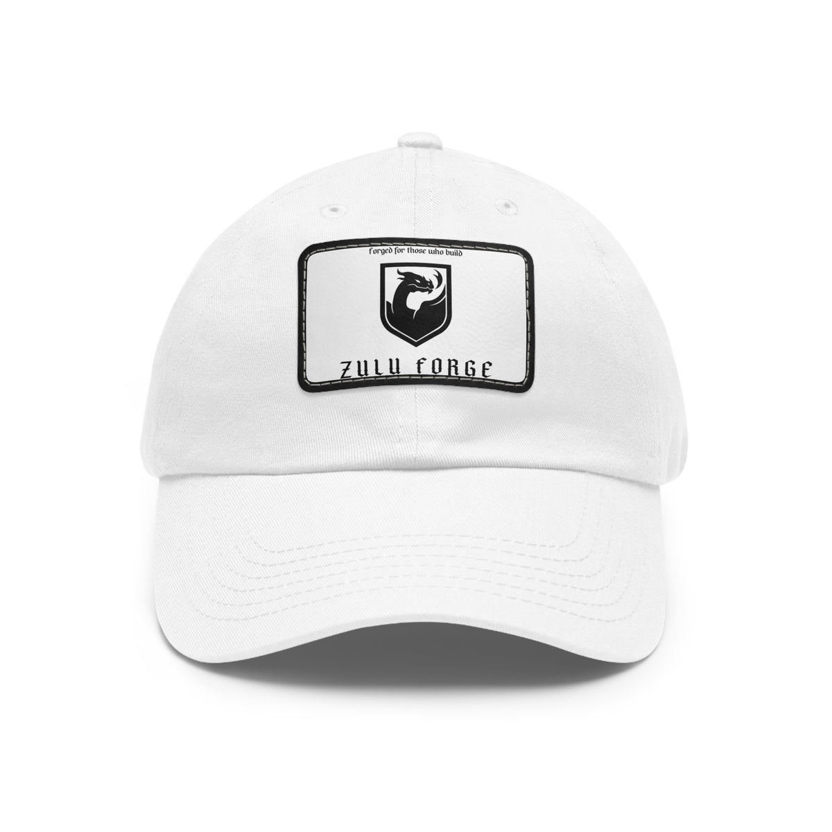 Zulu Forge Leather Patch Dad Hat — Vintage Logo Baseball Cap