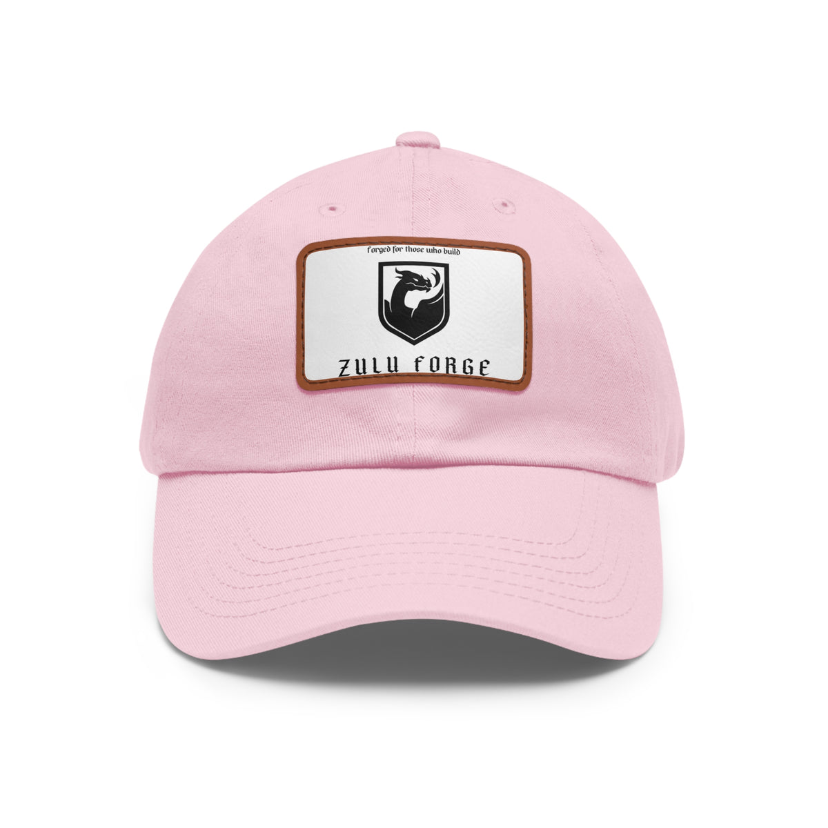 Zulu Forge Leather Patch Dad Hat — Vintage Logo Baseball Cap