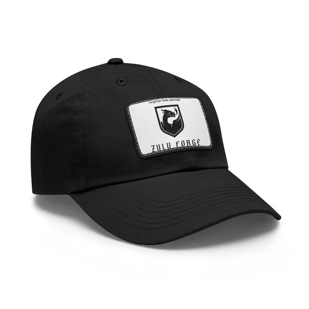 Zulu Forge Leather Patch Dad Hat — Vintage Logo Baseball Cap