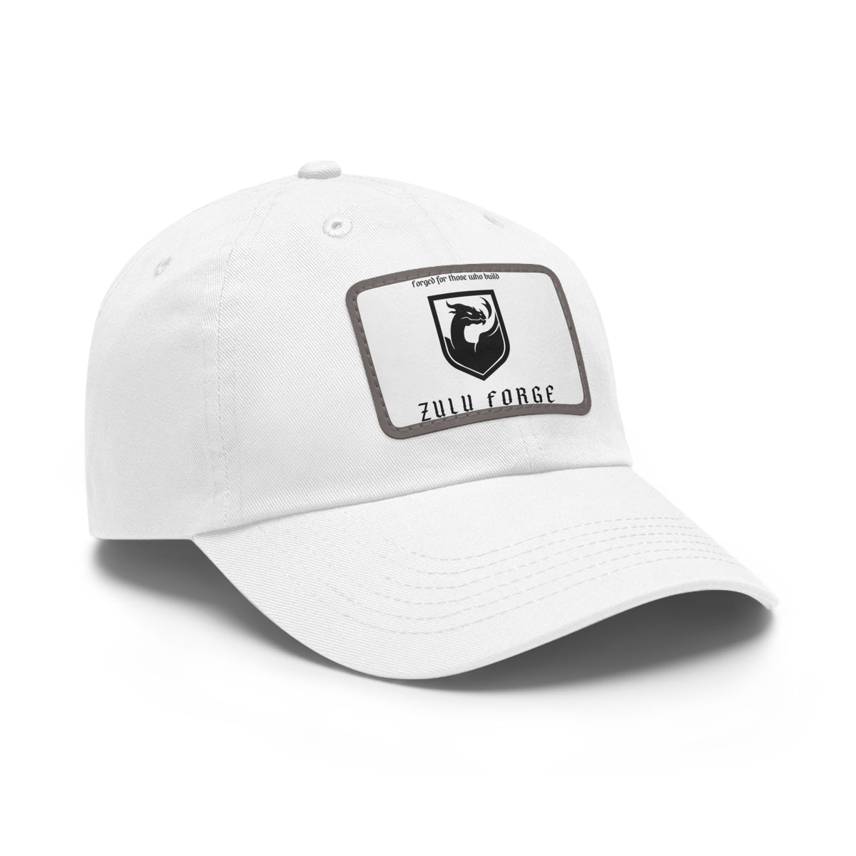 Zulu Forge Leather Patch Dad Hat — Vintage Logo Baseball Cap