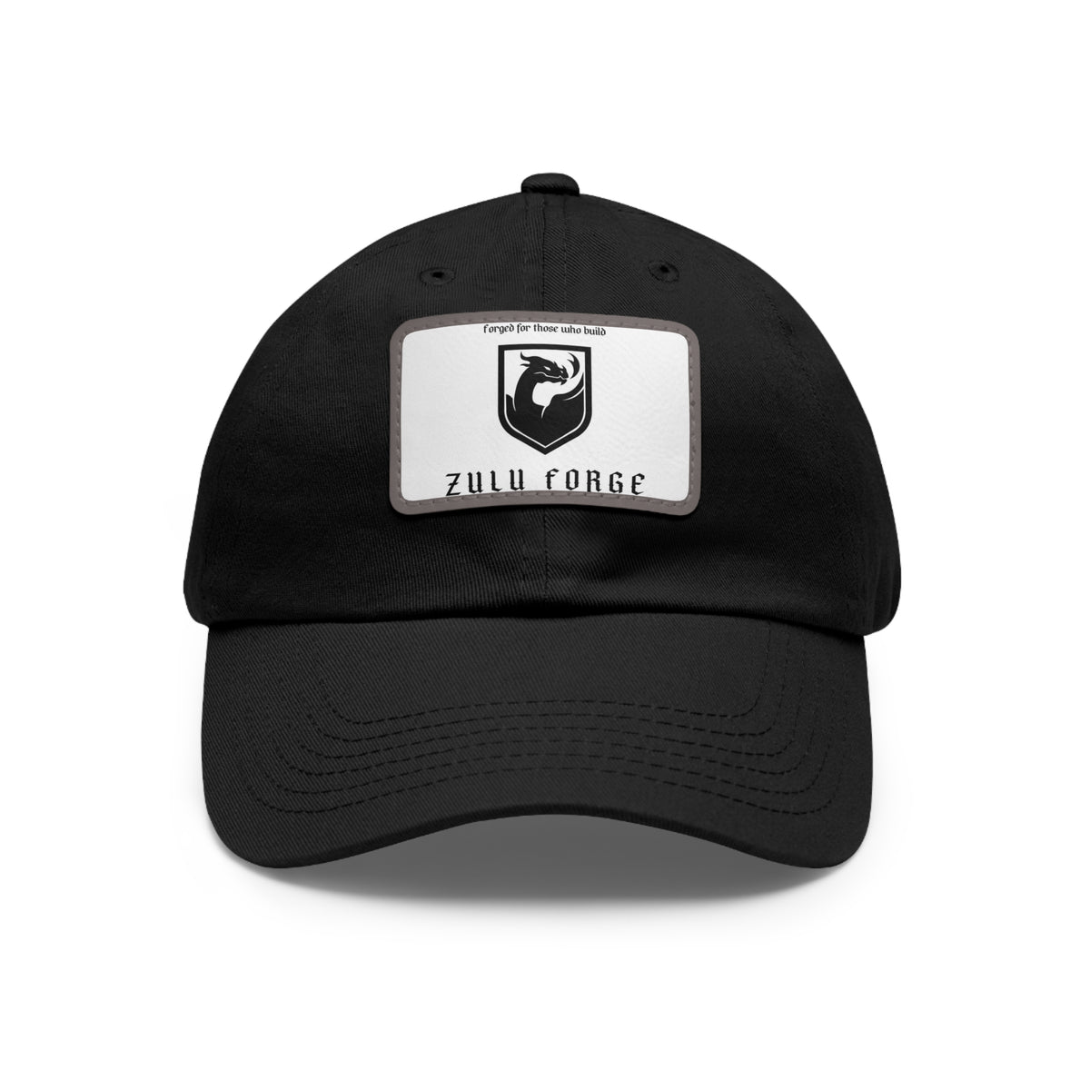 Zulu Forge Leather Patch Dad Hat — Vintage Logo Baseball Cap