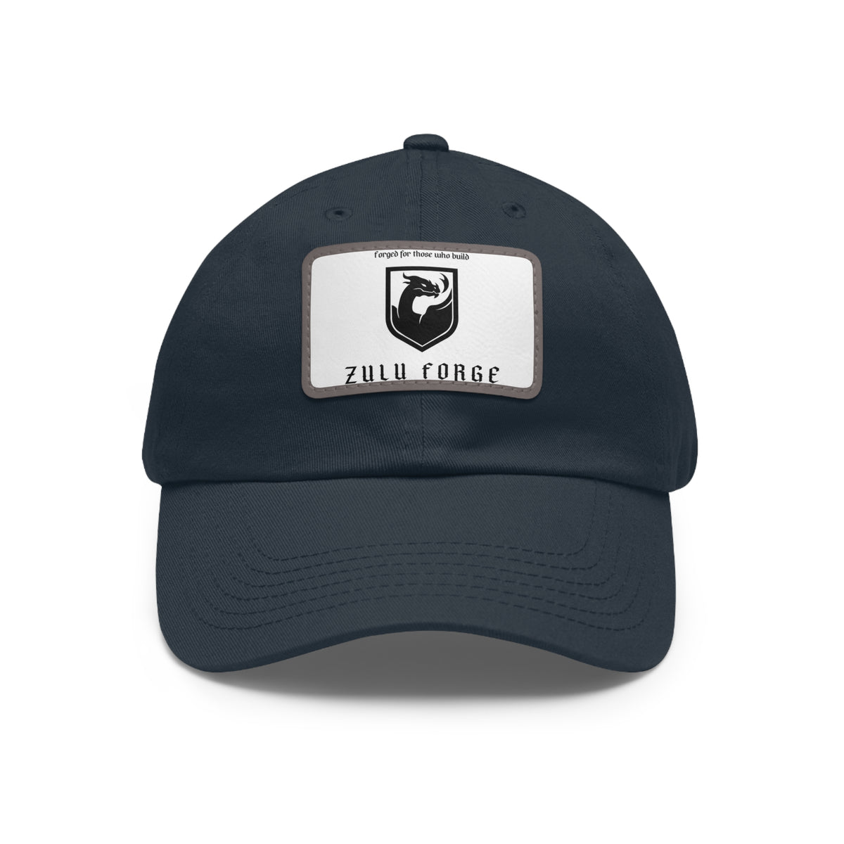 Zulu Forge Leather Patch Dad Hat — Vintage Logo Baseball Cap