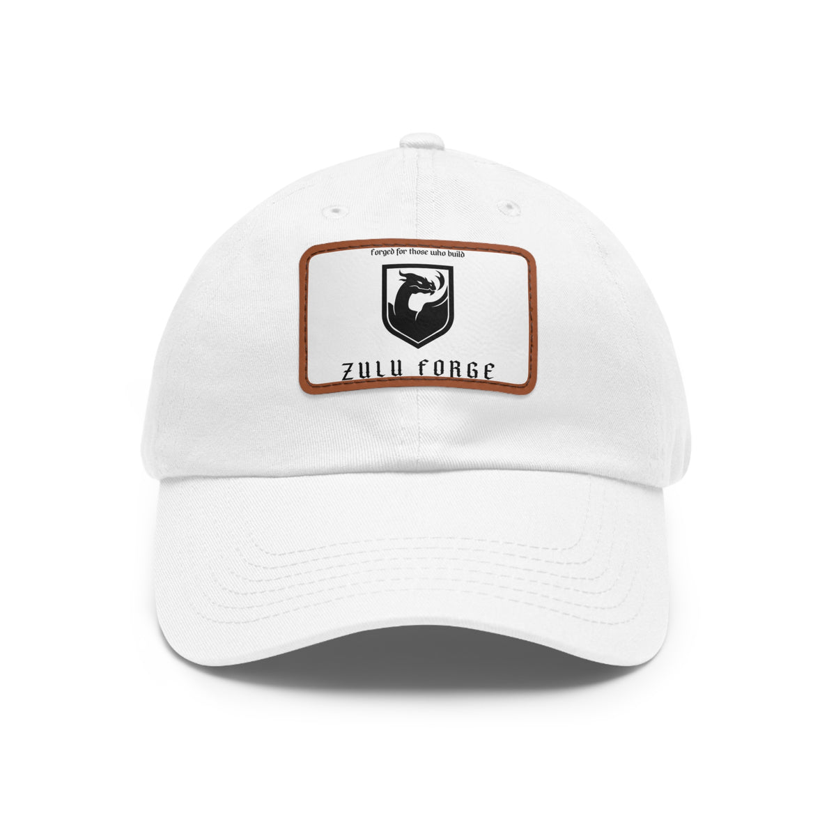 Zulu Forge Leather Patch Dad Hat — Vintage Logo Baseball Cap