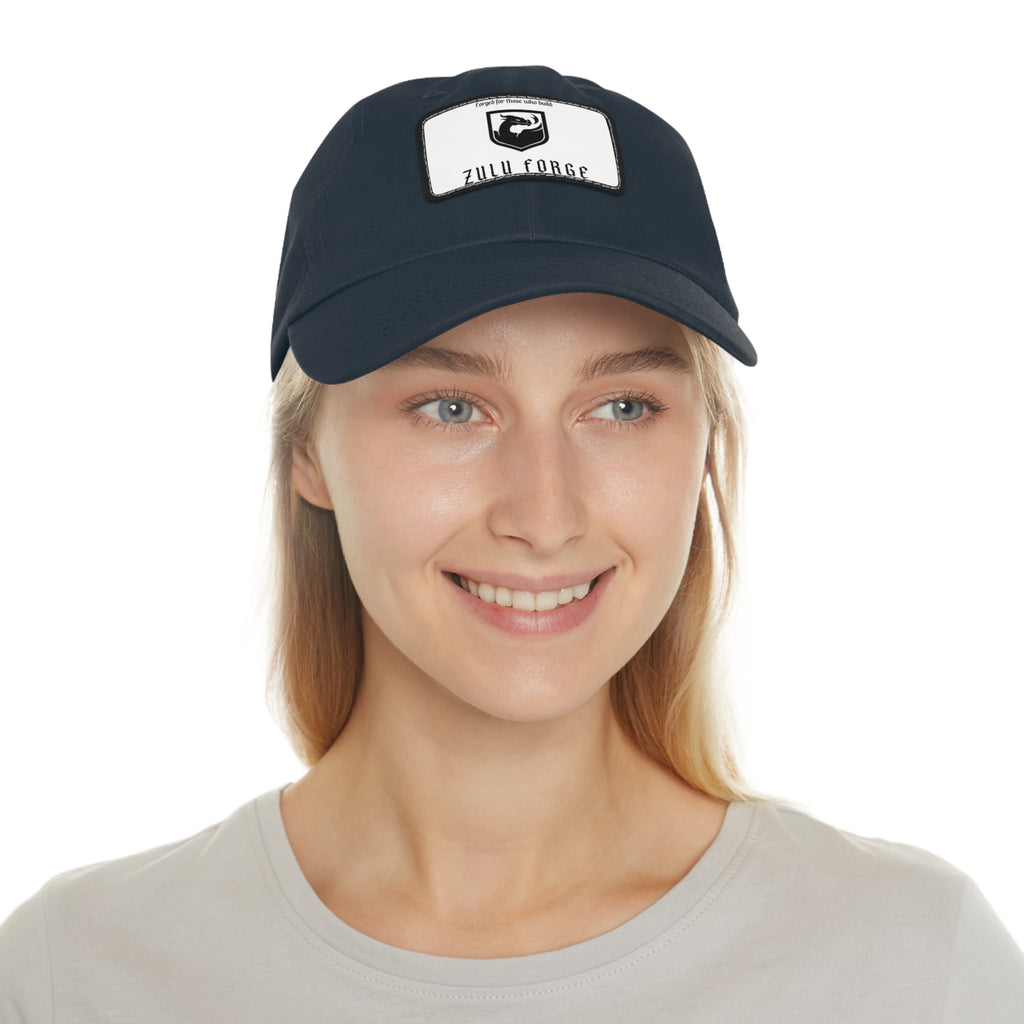 Zulu Forge Leather Patch Dad Hat — Vintage Logo Baseball Cap