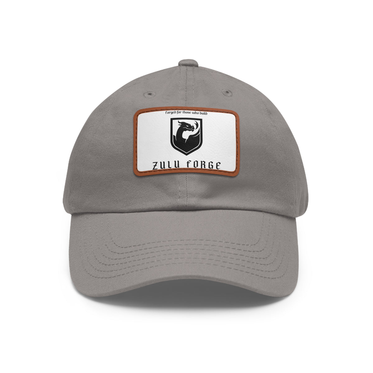 Zulu Forge Leather Patch Dad Hat — Vintage Logo Baseball Cap