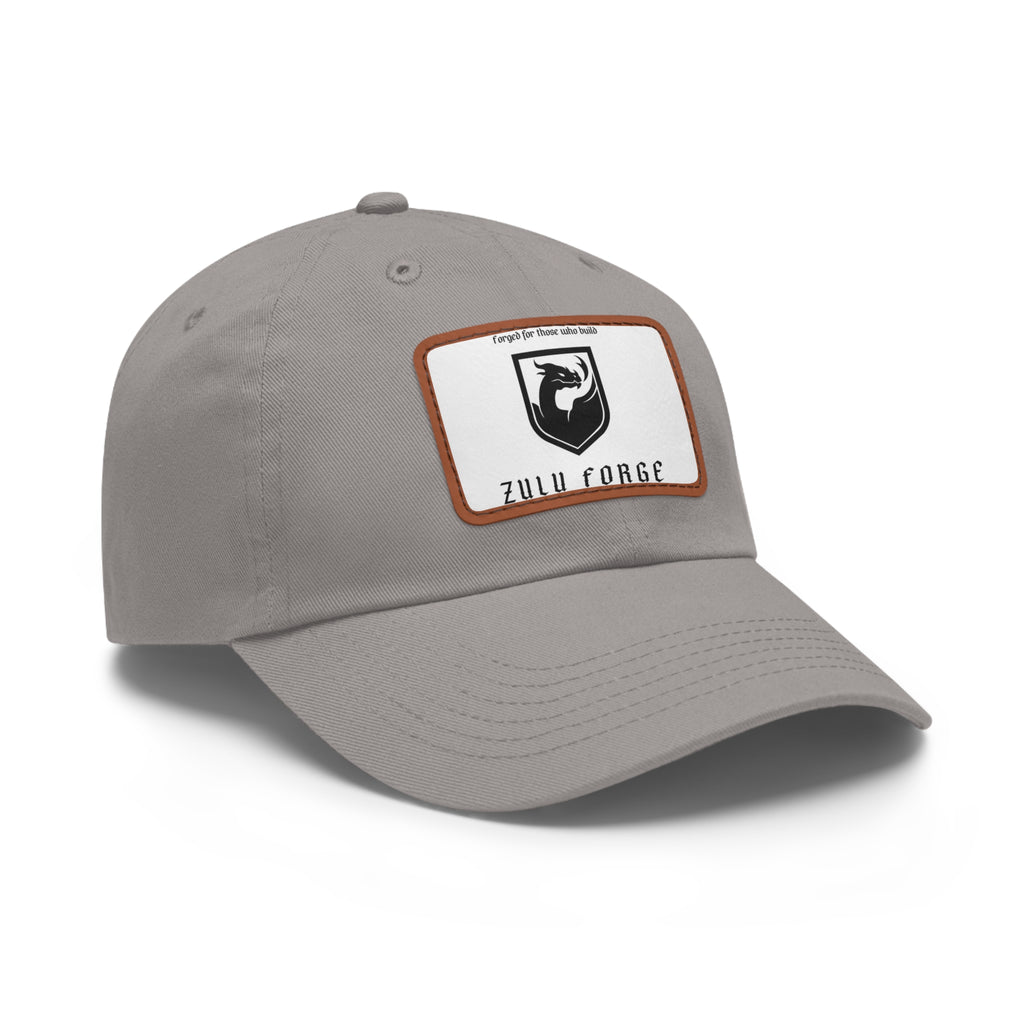 Zulu Forge Leather Patch Dad Hat — Vintage Logo Baseball Cap