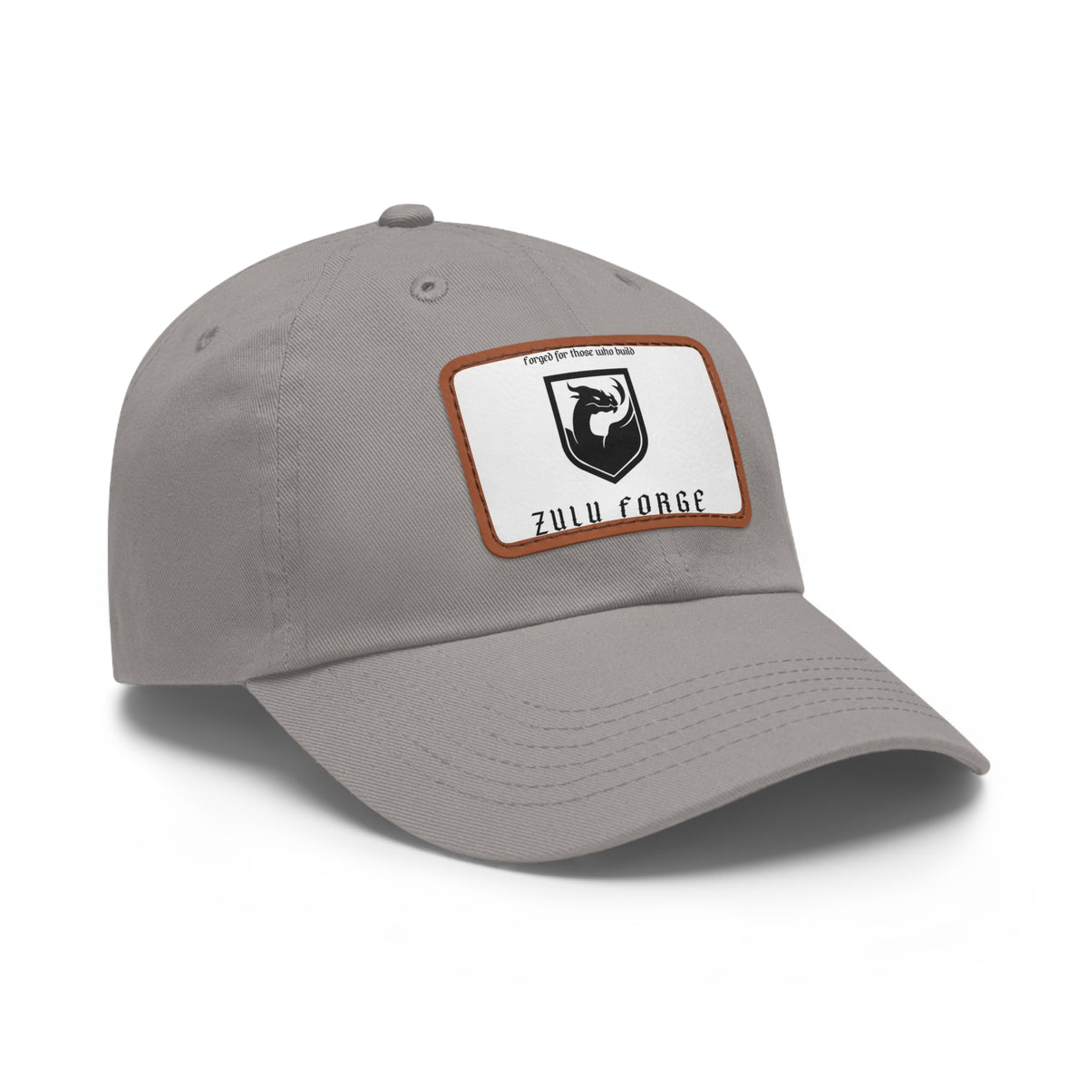 Zulu Forge Leather Patch Dad Hat — Vintage Logo Baseball Cap