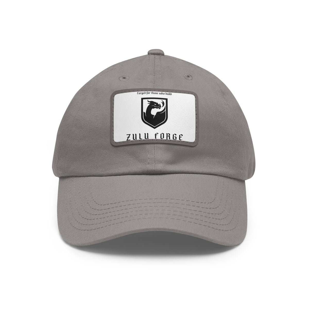 Zulu Forge Leather Patch Dad Hat — Vintage Logo Baseball Cap