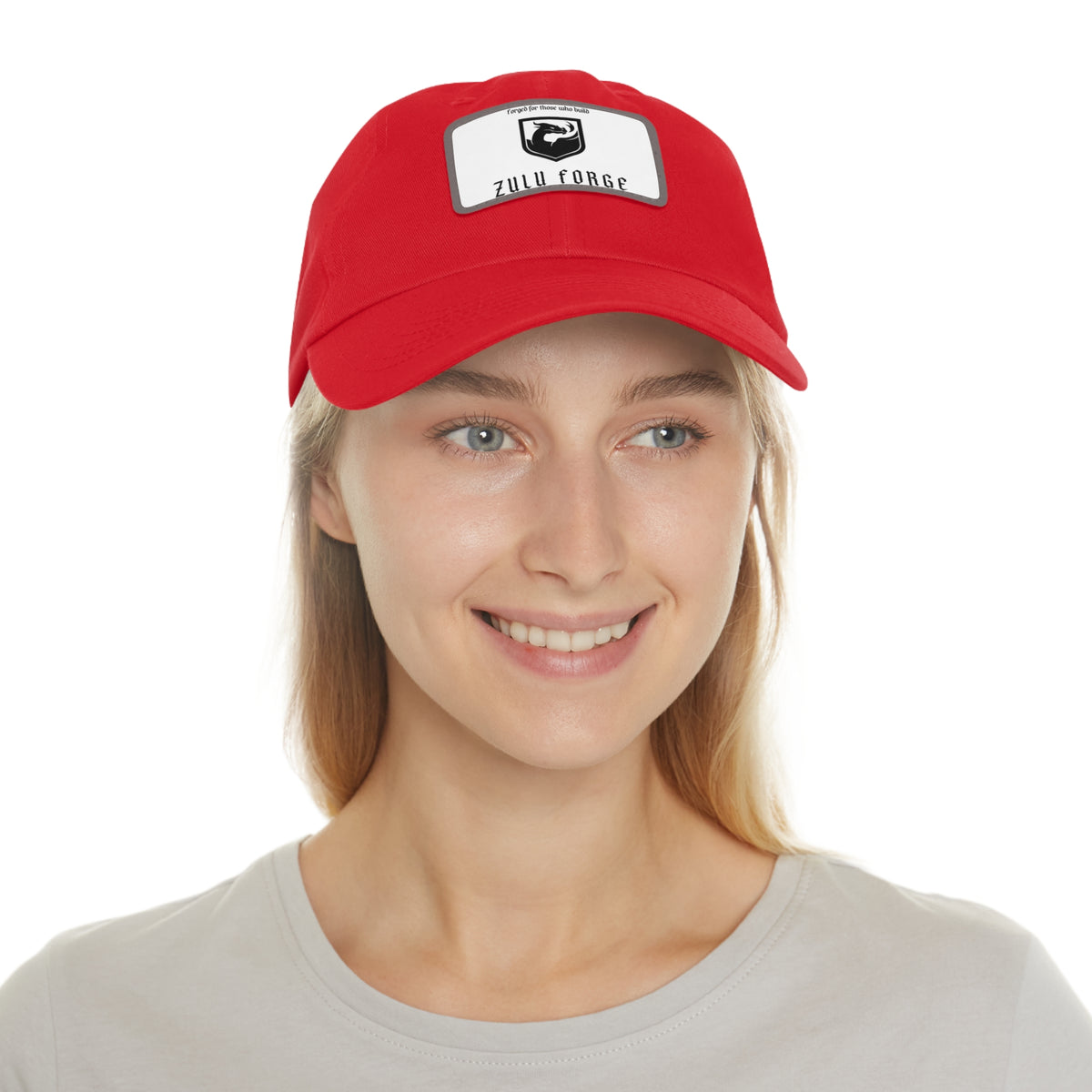 Zulu Forge Leather Patch Dad Hat — Vintage Logo Baseball Cap