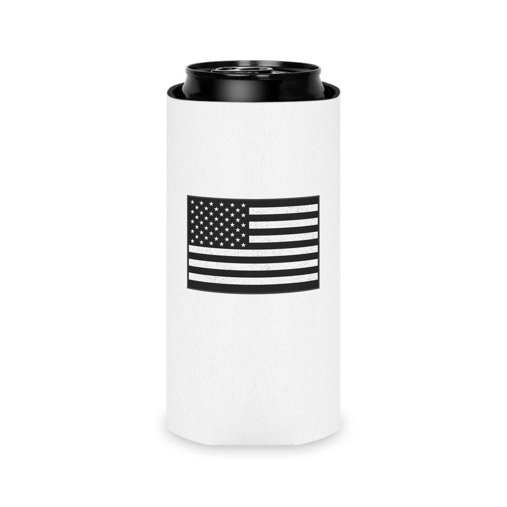 Zulu Forge Can Cooler – 'Forged for Those Who Build' Dragon Logo & American Flag Beer Koozie