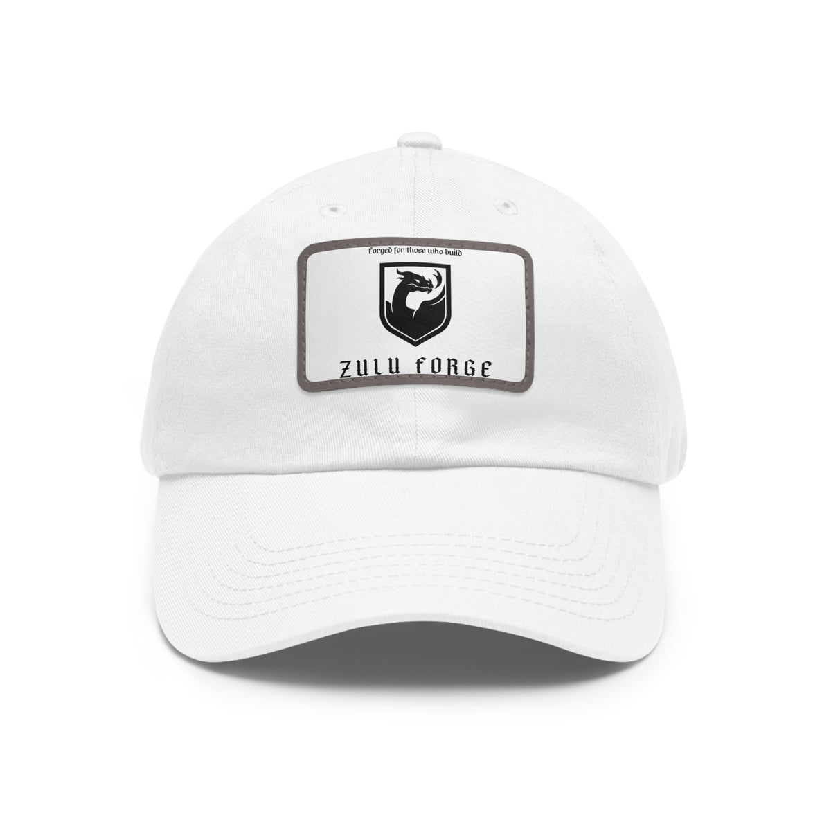 Zulu Forge Leather Patch Dad Hat — Vintage Logo Baseball Cap