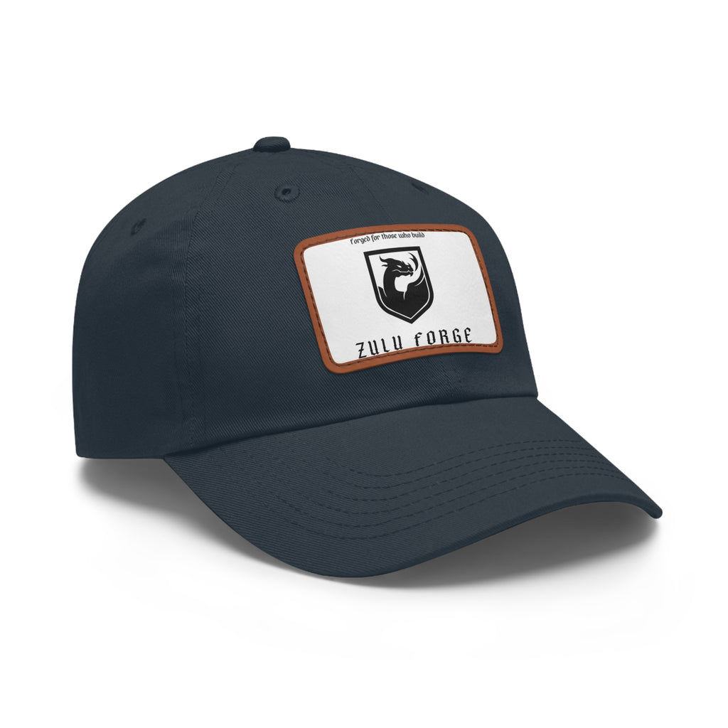 Zulu Forge Leather Patch Dad Hat — Vintage Logo Baseball Cap