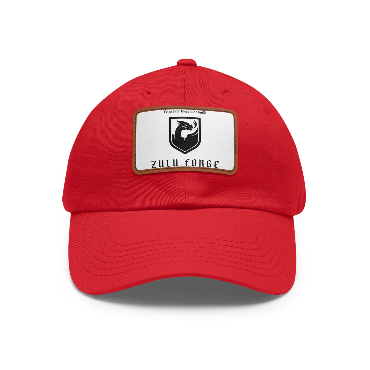 Zulu Forge Leather Patch Dad Hat — Vintage Logo Baseball Cap