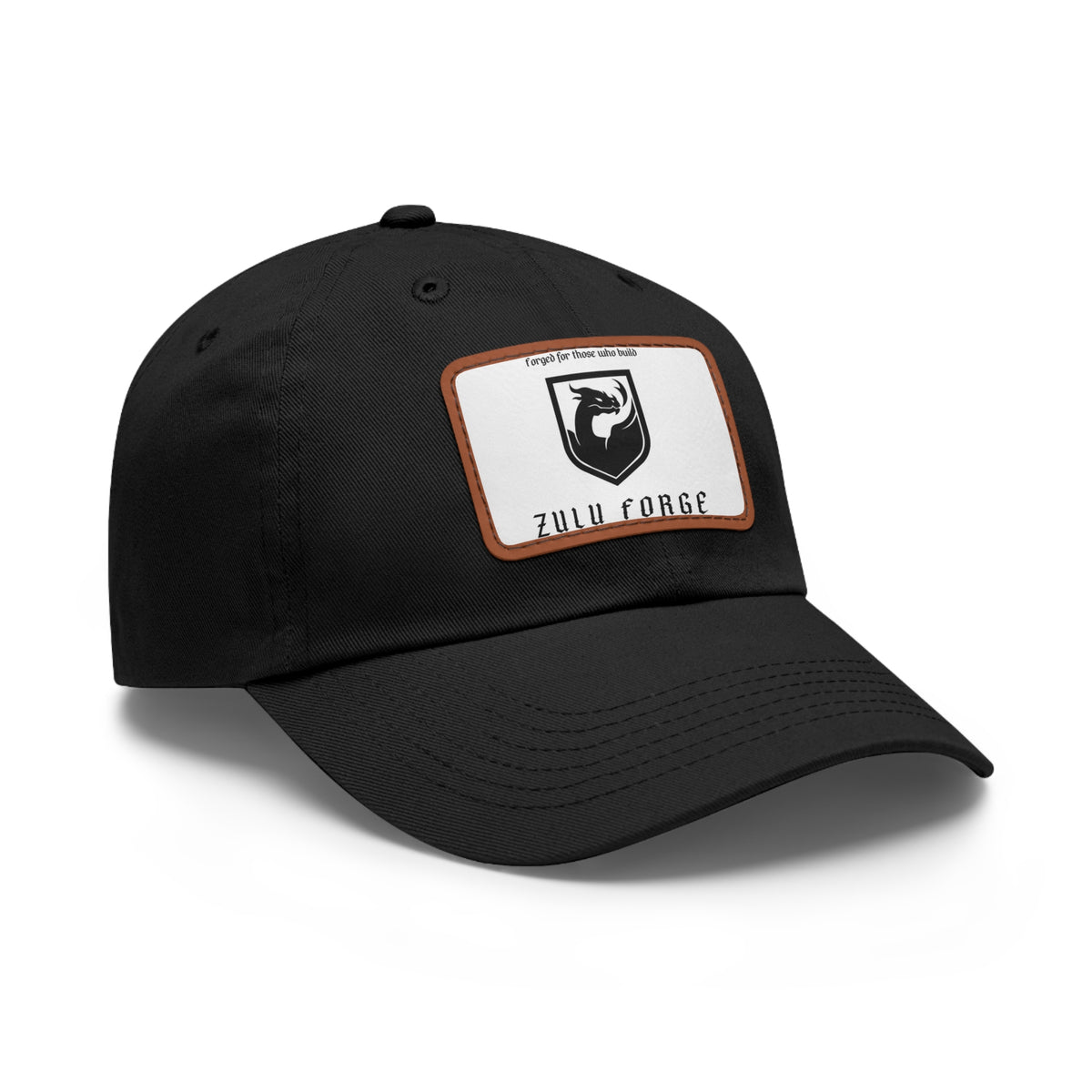 Zulu Forge Leather Patch Dad Hat — Vintage Logo Baseball Cap