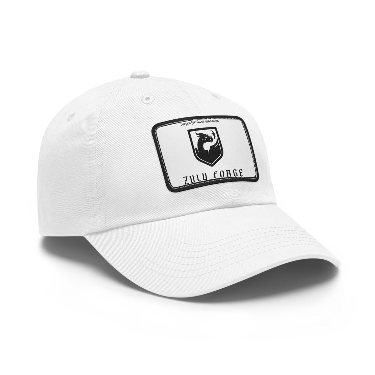 Zulu Forge Leather Patch Dad Hat — Vintage Logo Baseball Cap