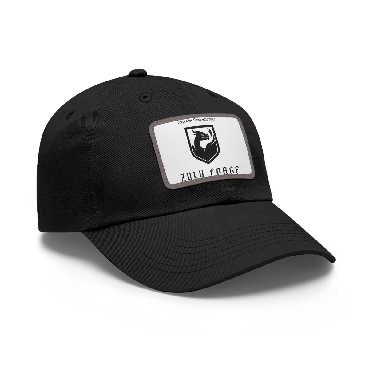 Zulu Forge Leather Patch Dad Hat — Vintage Logo Baseball Cap