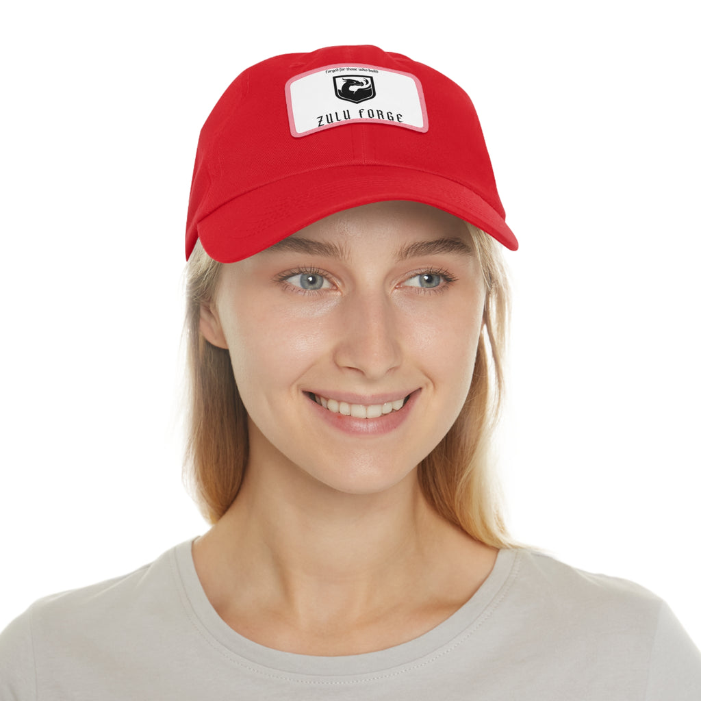 Zulu Forge Leather Patch Dad Hat — Vintage Logo Baseball Cap