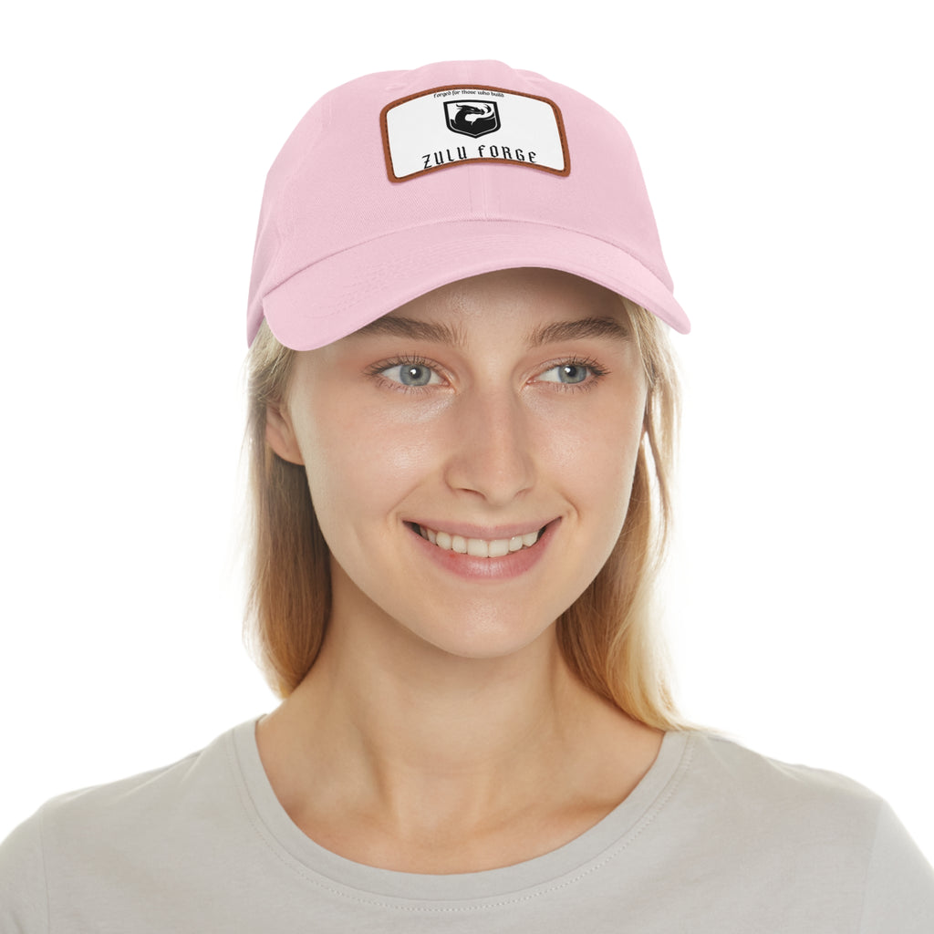 Zulu Forge Leather Patch Dad Hat — Vintage Logo Baseball Cap