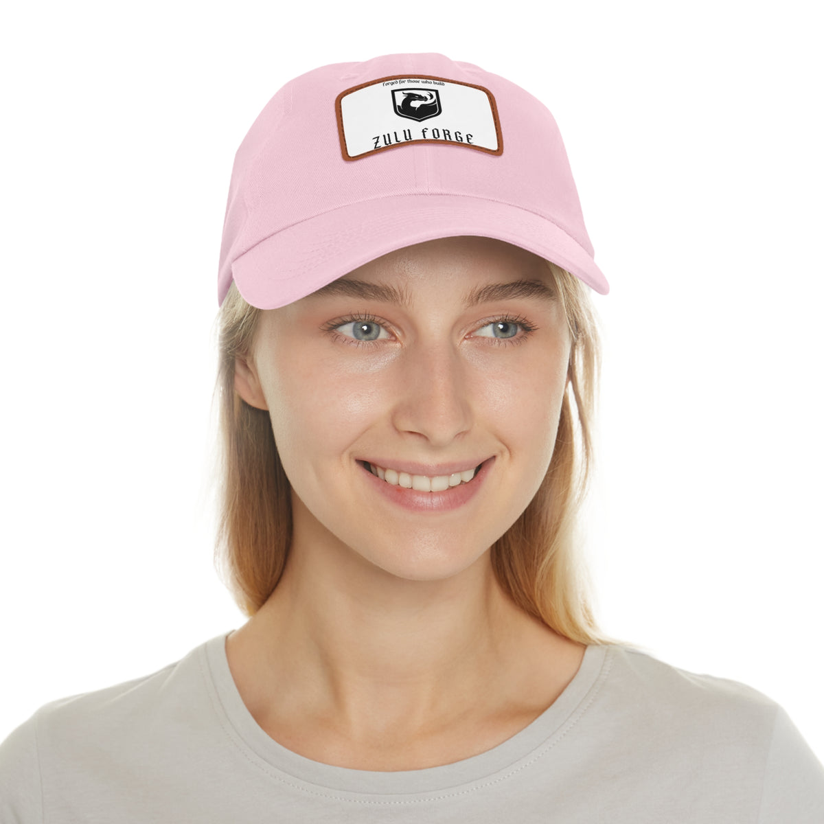 Zulu Forge Leather Patch Dad Hat — Vintage Logo Baseball Cap