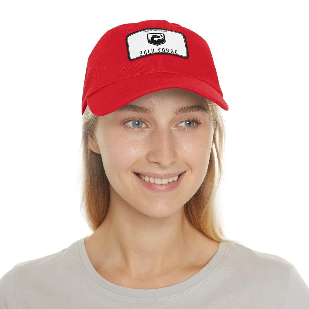Zulu Forge Leather Patch Dad Hat — Vintage Logo Baseball Cap