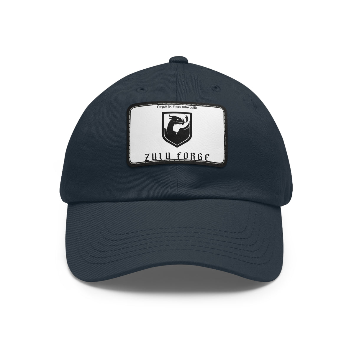 Zulu Forge Leather Patch Dad Hat — Vintage Logo Baseball Cap