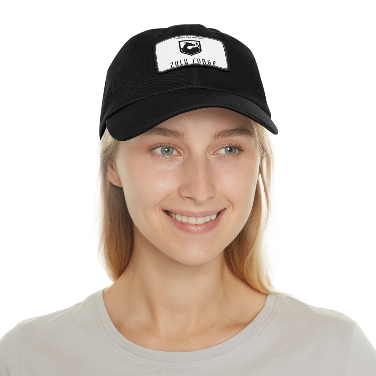 Zulu Forge Leather Patch Dad Hat — Vintage Logo Baseball Cap